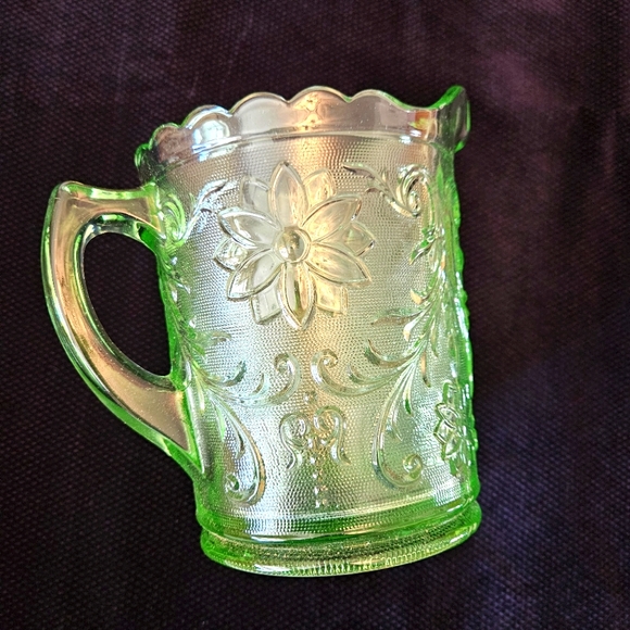 Indiana Glass Other - Vintage Indiana Glass ~Tiara Exclusive ~Chantilly Green Sandwich Pattern Pitcher